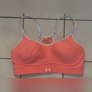 Under Armour Fitted Sports Bra — Coral / Peach (MD)